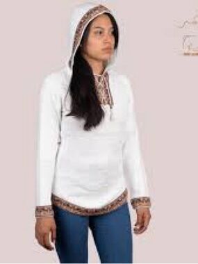 New NWT Peruvian Alpaca Hooded Sweater, Women's Knit Hoodie